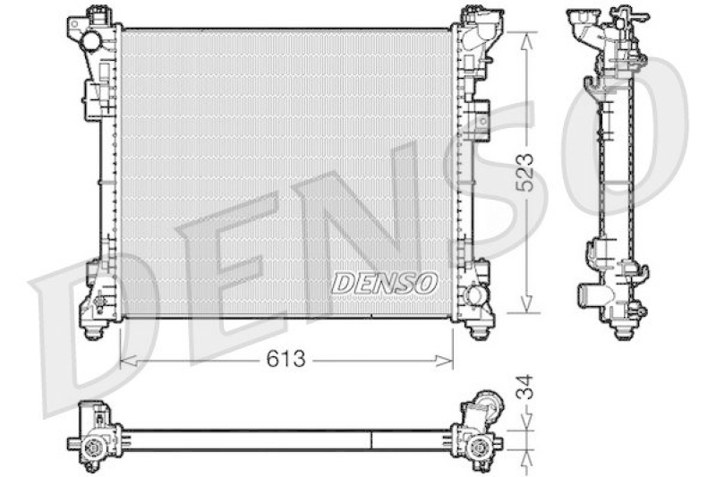DENSO DRM06006 Kühler CHRYSLER GRAND VOYAGER V (RT) 3.8 (2007 - )