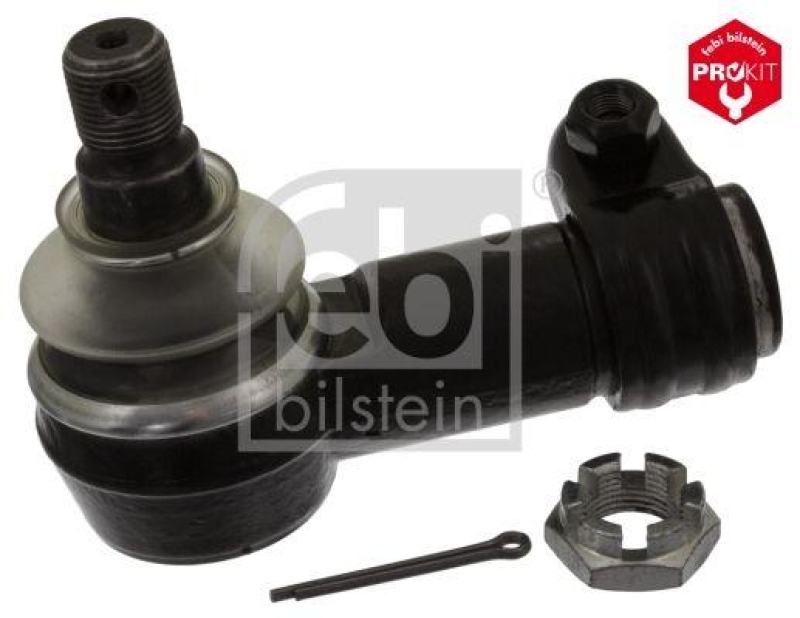 FEBI BILSTEIN 46090 Winkelgelenk für Lenkhydraulikzylinder, mit Kronenmutter und Splint für Scania