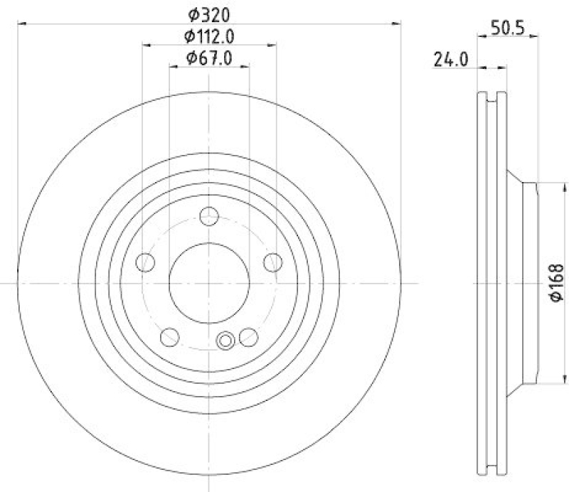 HELLA 8DD 355 133-251 Bremsscheibe