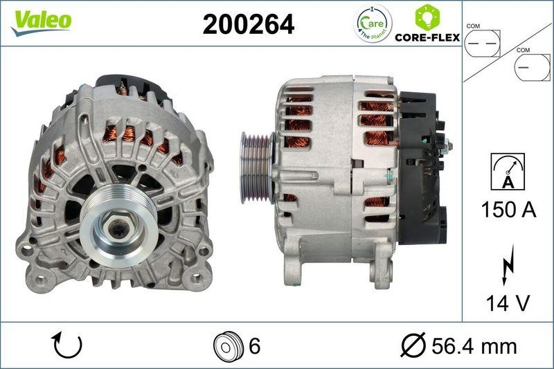 VALEO 200264 Generator - CORE-FLEX - AUDI A5