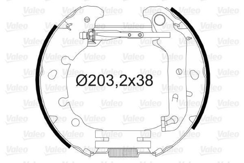 VALEO 554827 Bremsbacken-Satz-KIT