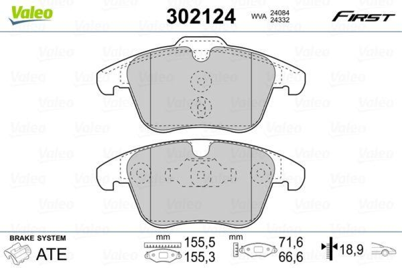 VALEO 302124 SBB-Satz FIRST