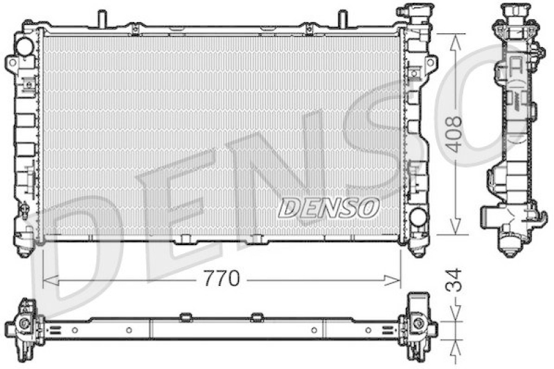 DENSO DRM06012 Kühler CHRYSLER VOYAGER IV (RG, RS) 3.3 (2000 - 2008)