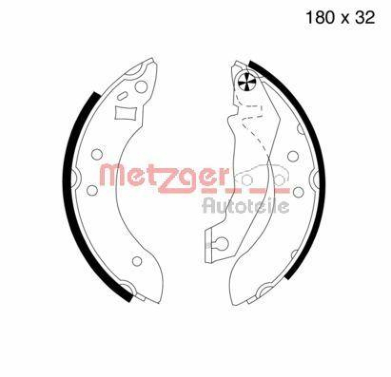 METZGER Bremsbackensatz