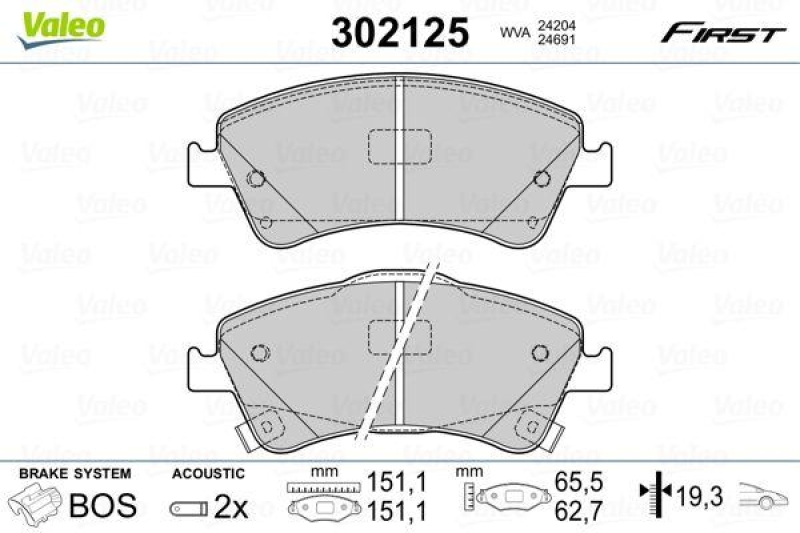 VALEO 302125 SBB-Satz FIRST