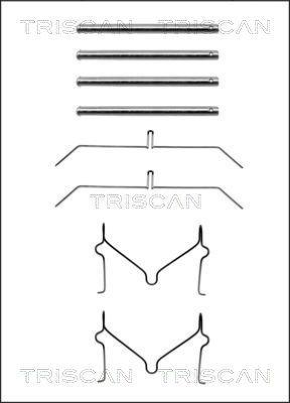 TRISCAN 8105 131621 Montagesatz, Scheibenbremsbelag für Toyota