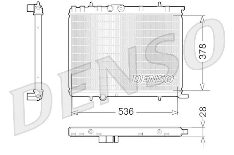 DENSO DRM07021 Kühler PEUGEOT 206 Hatchback (2A/C) 1.4 i (1998 - )