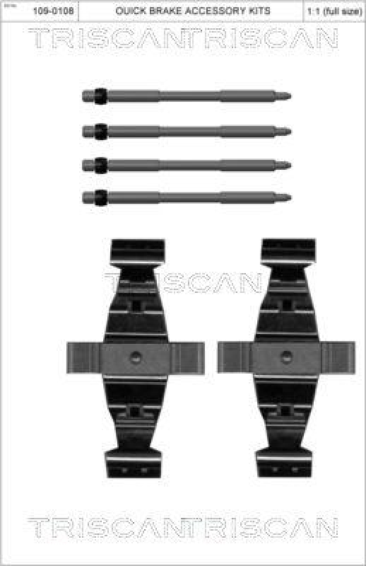 TRISCAN 8105 231625 Montagesatz, Scheibenbremsbelag für Mercedes