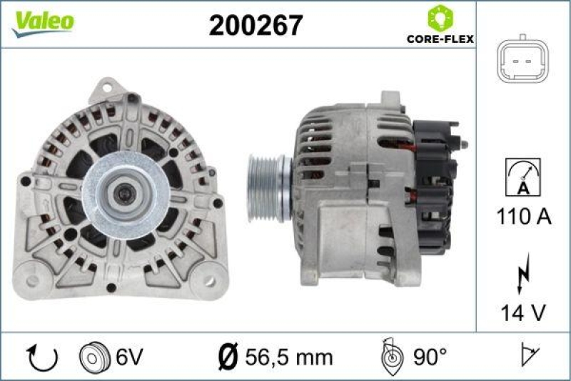 VALEO 200267 Generator - CORE-FLEX - RENAULT Mega