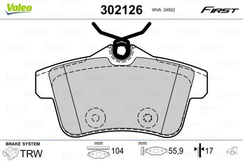 VALEO 302126 SBB-Satz FIRST