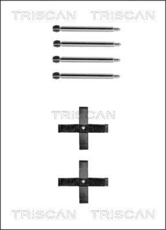 TRISCAN 8105 241597 Montagesatz, Scheibenbremsbelag für Opel Omega B