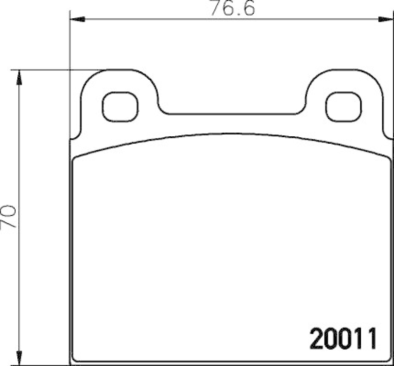 HELLA 8DB 355 017-451 Bremsbelagsatz Scheibenbremse