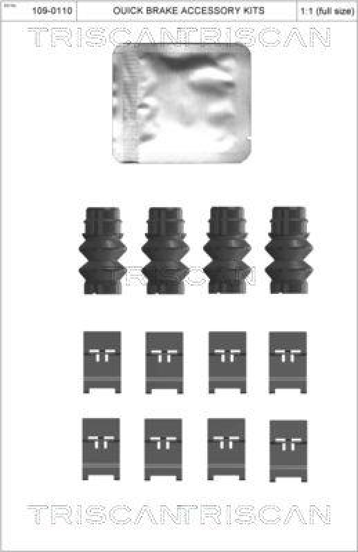 TRISCAN 8105 231626 Montagesatz, Scheibenbremsbelag für Mercedes