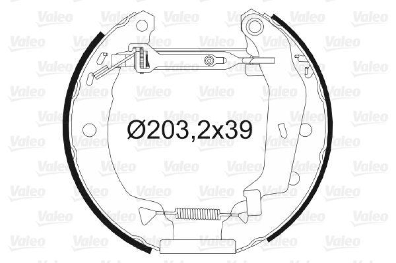 VALEO 554834 Bremsbacken-Satz-KIT