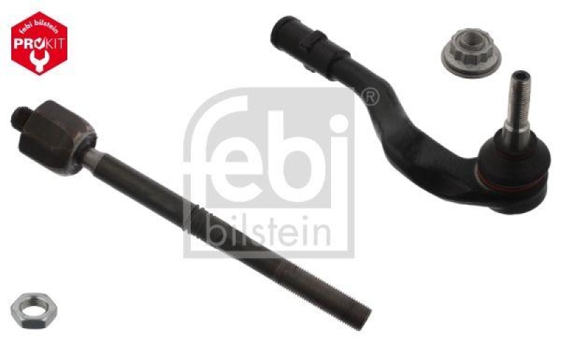 FEBI BILSTEIN 43796 Spurstange mit Endstück, Mutter und Sicherungsmutter für VW-Audi