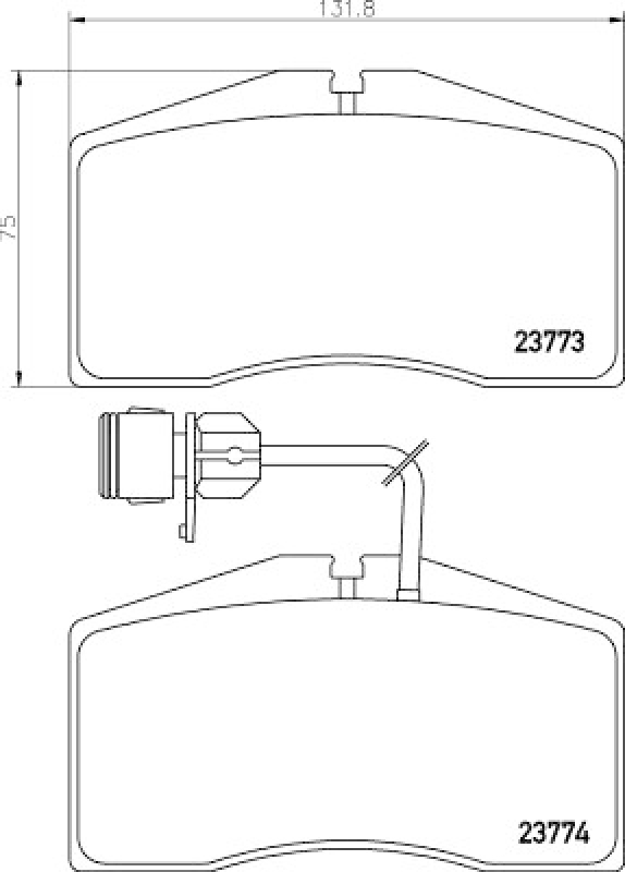 HELLA 8DB 355 018-491 Bremsbelagsatz Scheibenbremse