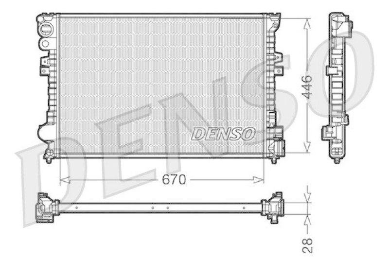 DENSO DRM07050 Kühler FIAT SCUDO Box (220L) 2.0 JTD (1999 - 2006)