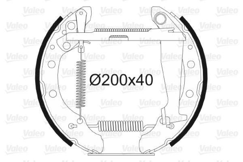 VALEO 554839 Bremsbacken-Satz-KIT