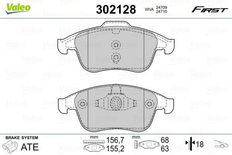 VALEO 302128 SBB-Satz FIRST