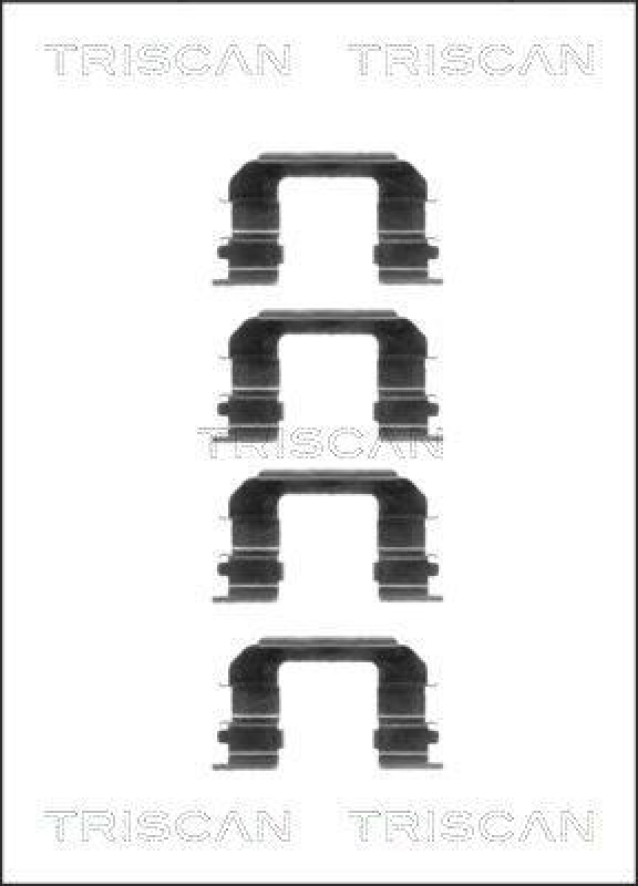 TRISCAN 8105 241604 Montagesatz, Scheibenbremsbelag für Chevrolet, Daewoo