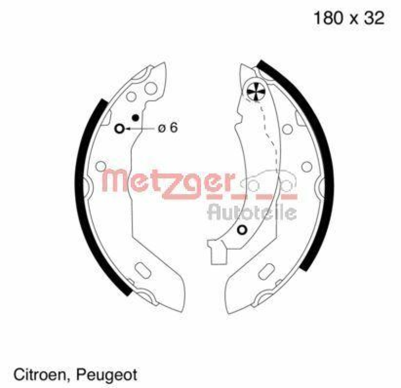 METZGER Bremsbackensatz