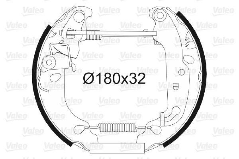 VALEO 554843 Bremsbacken-Satz-KIT