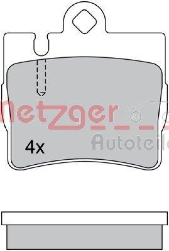 METZGER 1170460 Bremsbelagsatz, Scheibenbremse WVA 23 078