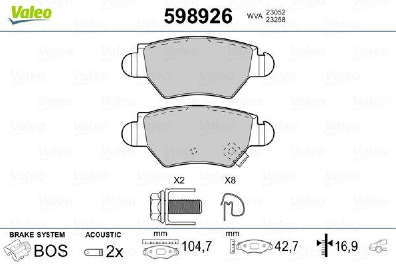 VALEO 598926 SBB-Satz PREMIUM