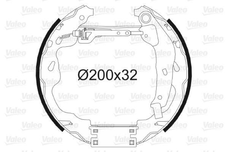 VALEO 554848 Bremsbacken-Satz-KIT