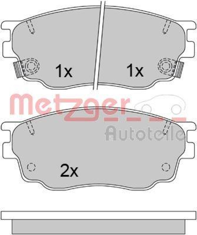 METZGER 1170461 Bremsbelagsatz, Scheibenbremse WVA 24 246