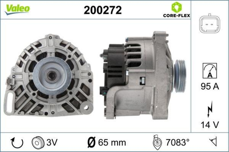 VALEO 200272 Generator - CORE-FLEX - RENAULT Clio