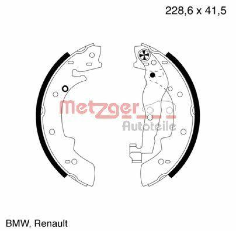 METZGER MG 400 Bremsbackensatz