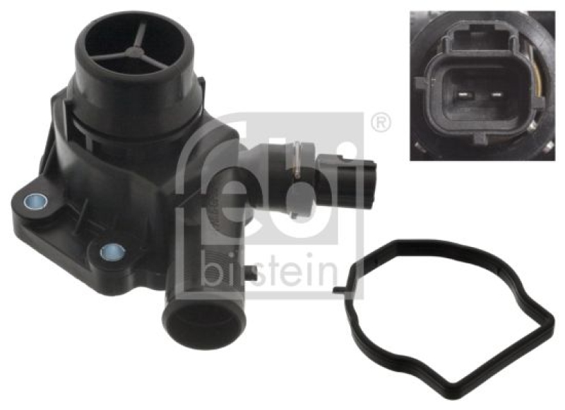 FEBI BILSTEIN 100228 Thermostat mit Gehäuse, Dichtung und Temperaturschalter für VOLVO