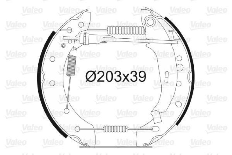 VALEO 554849 Bremsbacken-Satz-KIT