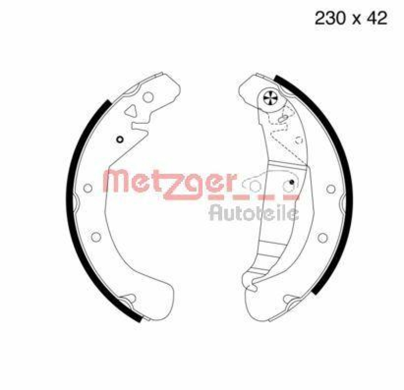 METZGER MG 672 Bremsbackensatz