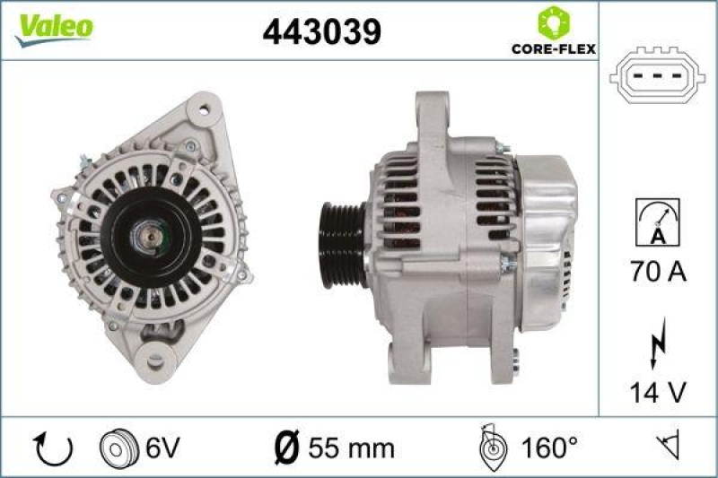 VALEO 443039 Generator - CORE-FLEX - Yaris