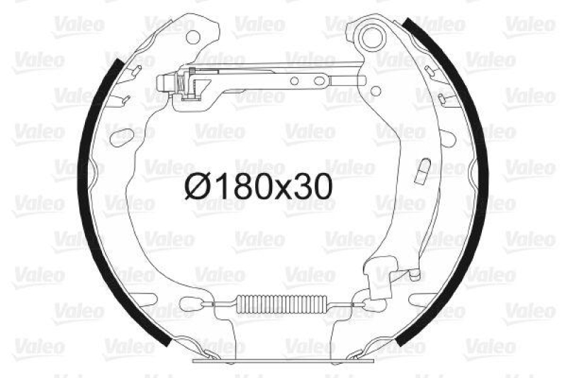 VALEO 554850 Bremsbacken-Satz-KIT