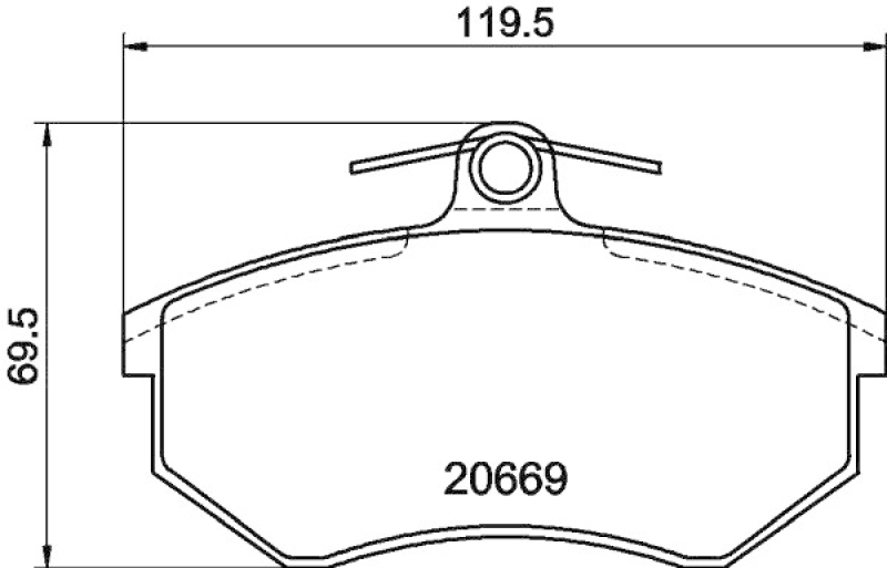 HELLA 8DB 355 017-701 Bremsbelagsatz Scheibenbremse