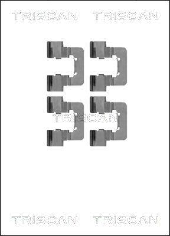 TRISCAN 8105 241611 Montagesatz, Scheibenbremsbelag f&uuml;r Opel