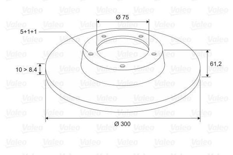 VALEO 186125 Bremsscheibe