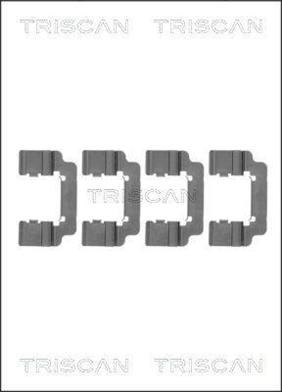 TRISCAN 8105 241620 Montagesatz, Scheibenbremsbelag für Opel