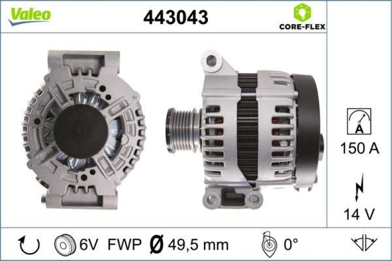 VALEO 443043 Generator-CORE-FLEX