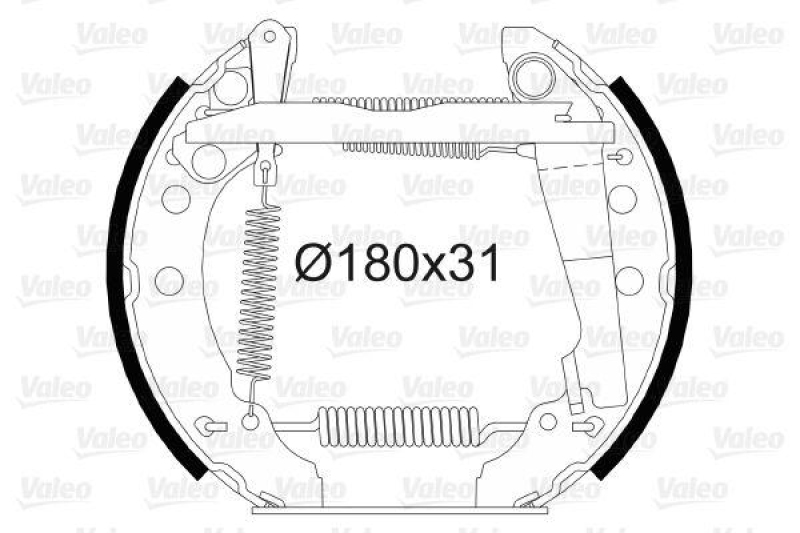 VALEO 554852 Bremsbacken-Satz-KIT