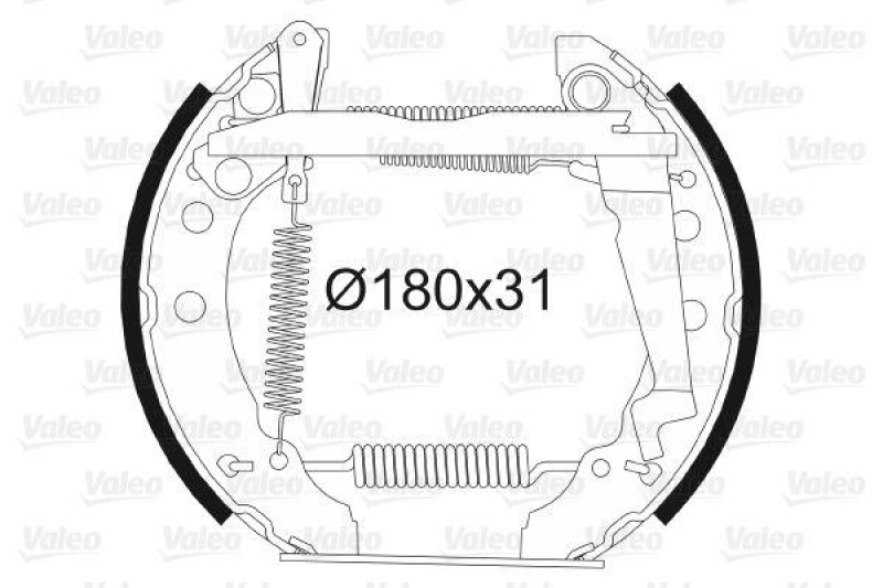 VALEO 554853 Bremsbacken-Satz-KIT