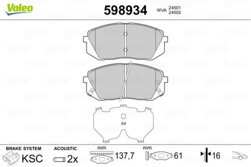 VALEO 598934 SBB-Satz PREMIUM