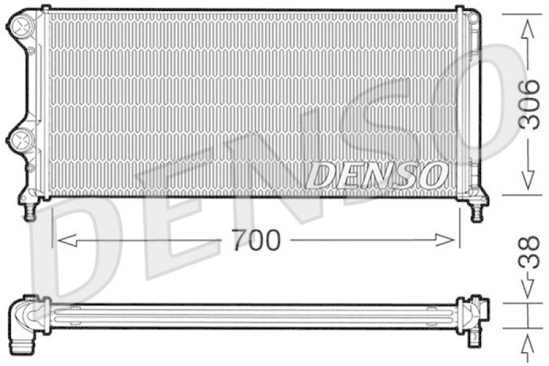 DENSO DRM09060 Kühler FIAT DOBLO Cargo (223) 1.9 JTD (223ZXE1A) (2001 - )