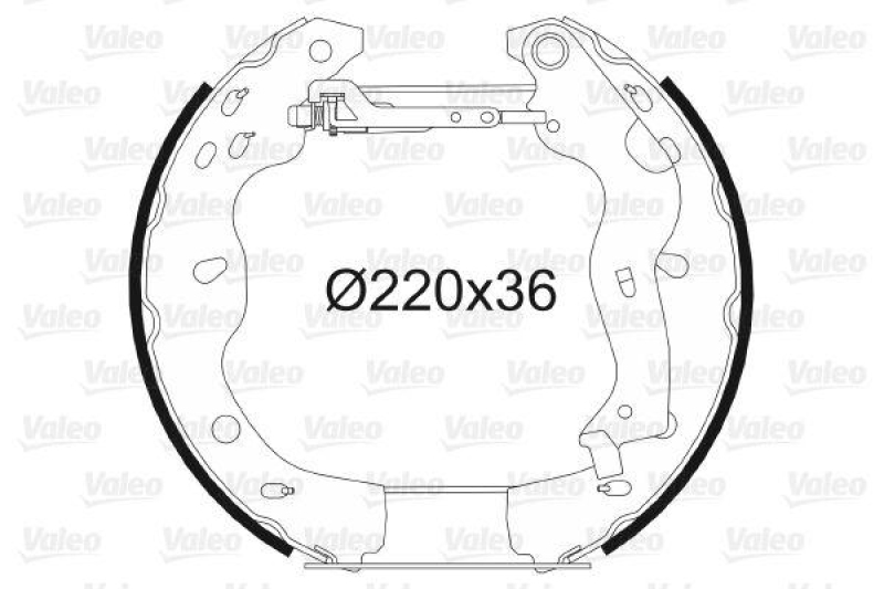 VALEO 554854 Bremsbacken-Satz-KIT