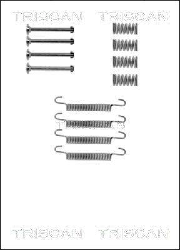 TRISCAN 8105 242536 Montagesatz F. Bremsbacken, Handbremse für Opel Vectra 2.0