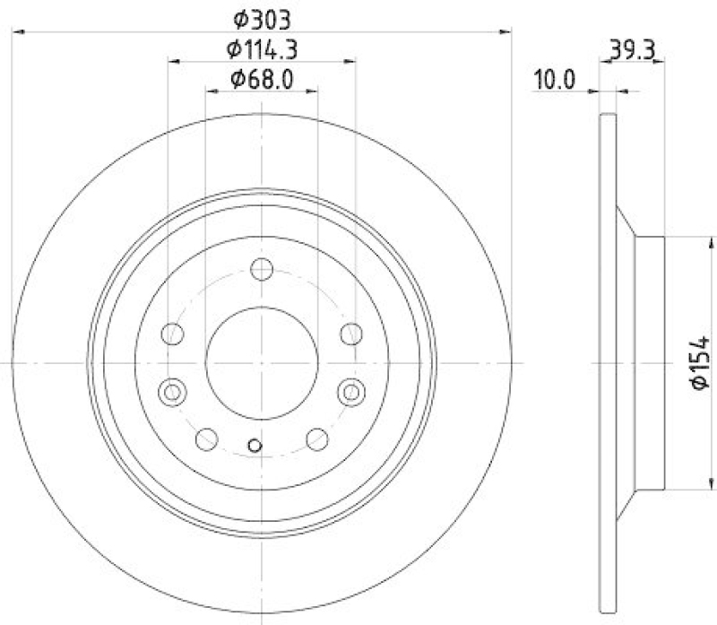 HELLA 8DD 355 133-481 Bremsscheibe