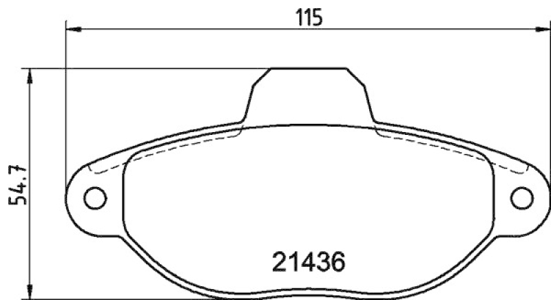 HELLA 8DB 355 019-151 Bremsbelagsatz, Scheibenbremsbelag für FIAT/LANCIA